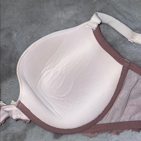Victoria's Secret Dream Angels Push-Up Dusty Rose Cream Lace Bra 38D - Picture 6 of 7
